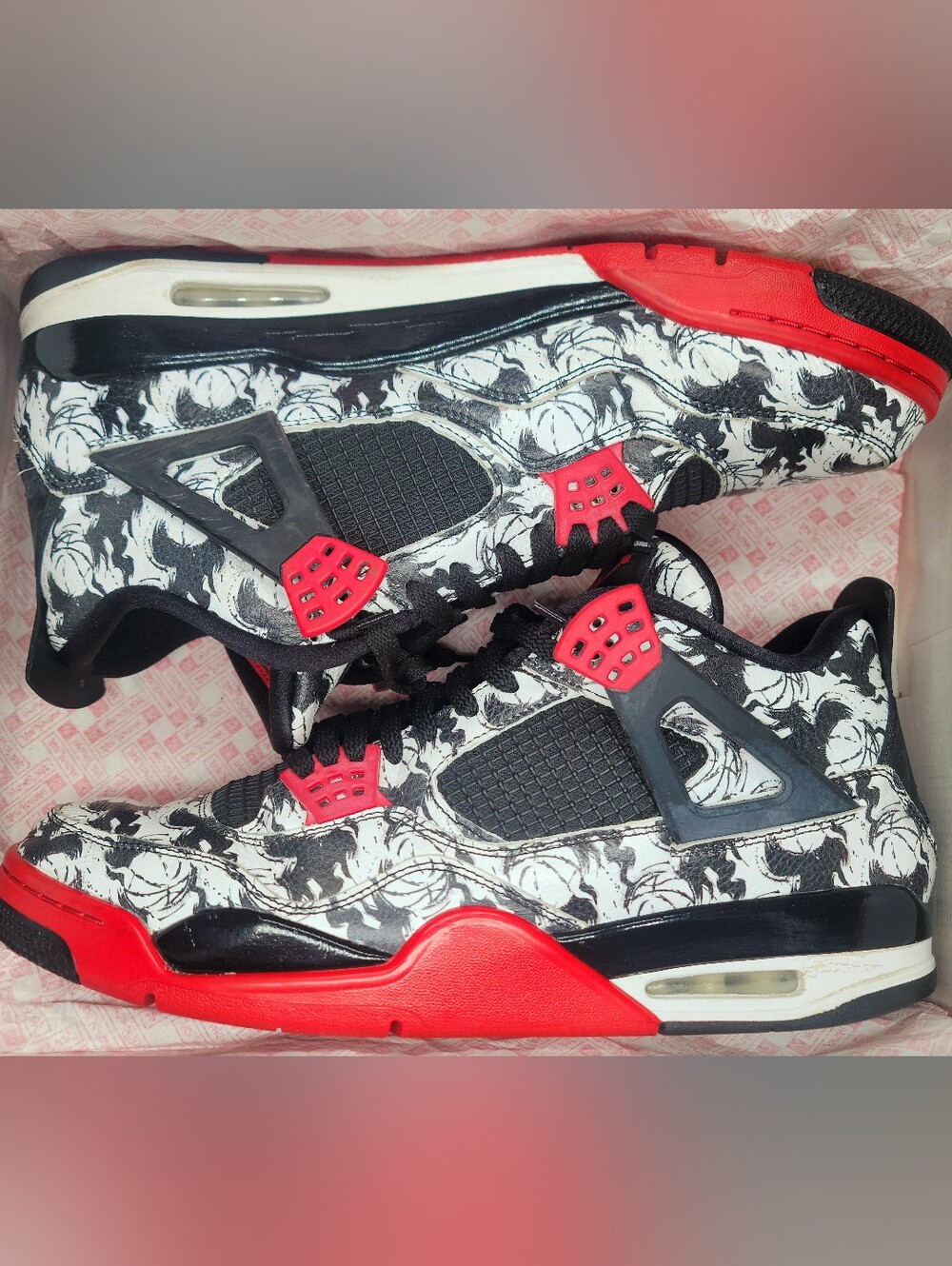 Air Jordan 4 Retro 'Tattoo' Red/Black/White Sz 13 Men